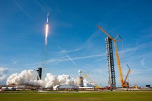 A SpaceX Falcon 9 rocket carrying the company’s Dragon cargo spacecraft lifts off from Launch Complex 39A at NASA’s Kennedy Space Center in Florida on Nov. 26, 2022, on the company’s 26th commercial resupply services mission for the agency to the International Space Station. Credits: NASA